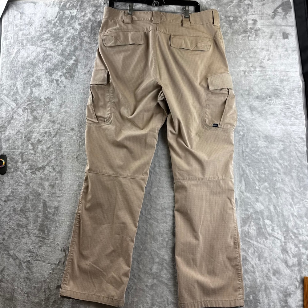 5.11 Tactical Pants Mens 36x32 Khaki Ripstop Cargo Multi-Pocket Work (1701) - Picture 6 of 11